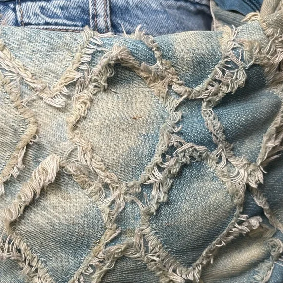 Distressed Patchwork Denim Crossbody Bag - Picture 5 of 8